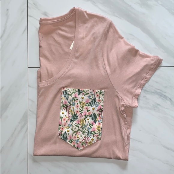 Target Pink Soft T-Shirt with Rifle Paper Pocket - Picture 5 of 5